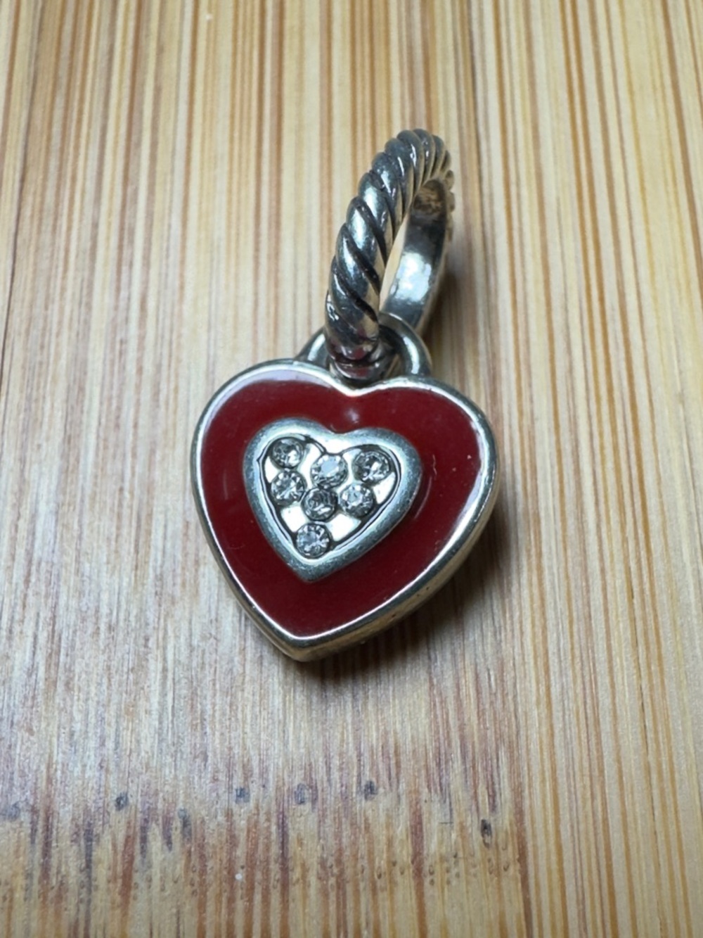 Brighton heart-shaped charm or pendant.  Reversible.